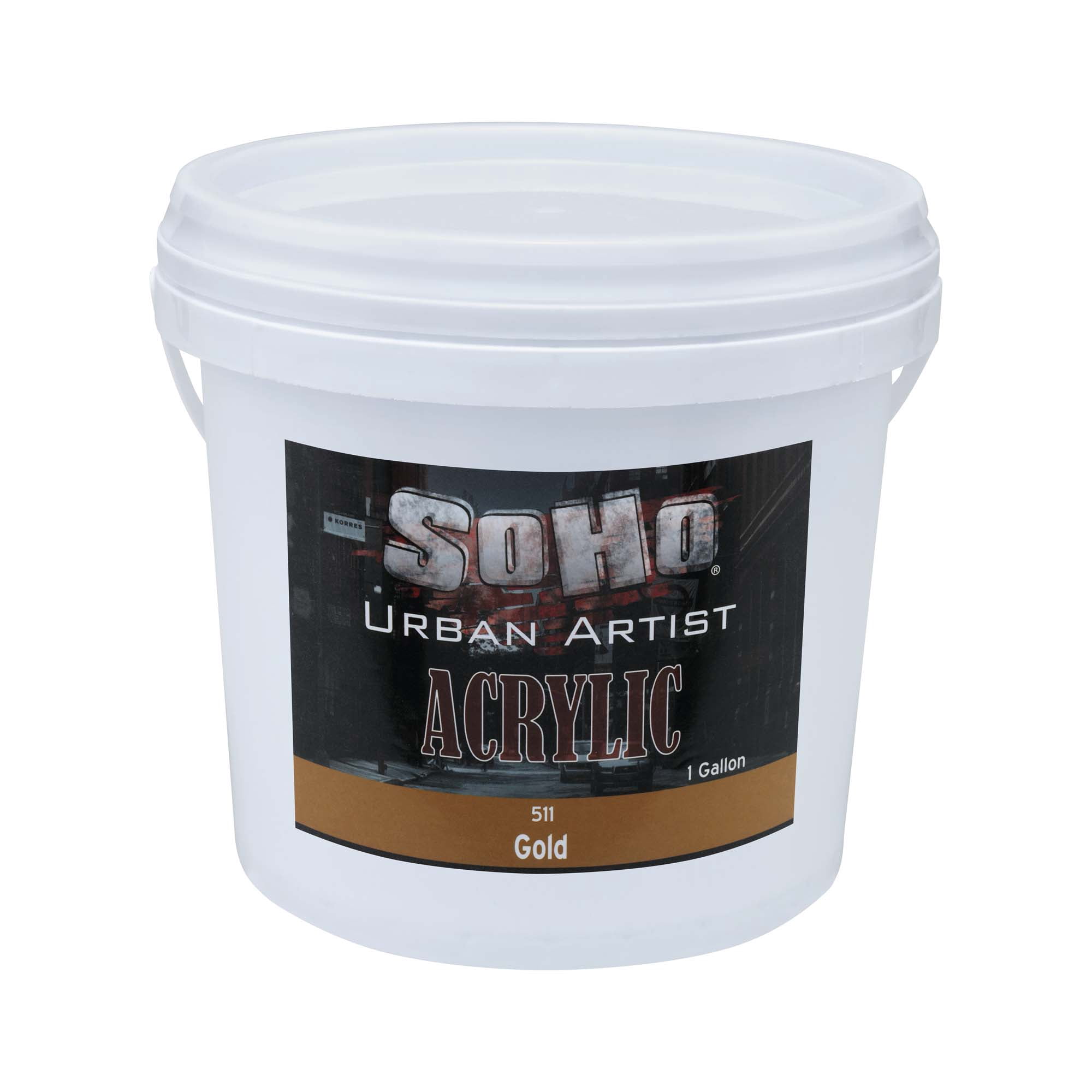 Soho Urban Artist Heavy Body Acrylic Paint, Metallic Gold - 1 Gallon, - Acrylic Paint Set for Artists, Thick & Creamy, Excellent Coverage, Permanent Water-Resistant Film