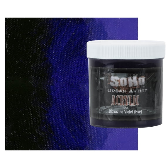 SoHo Urban Artist Heavy Body Acrylic Paint - 500 ml Jar - Dioxazine Violet Hue - Thick, Rich Color, Excellent Coverage, Professional Quality - Artists Acrylic Paint