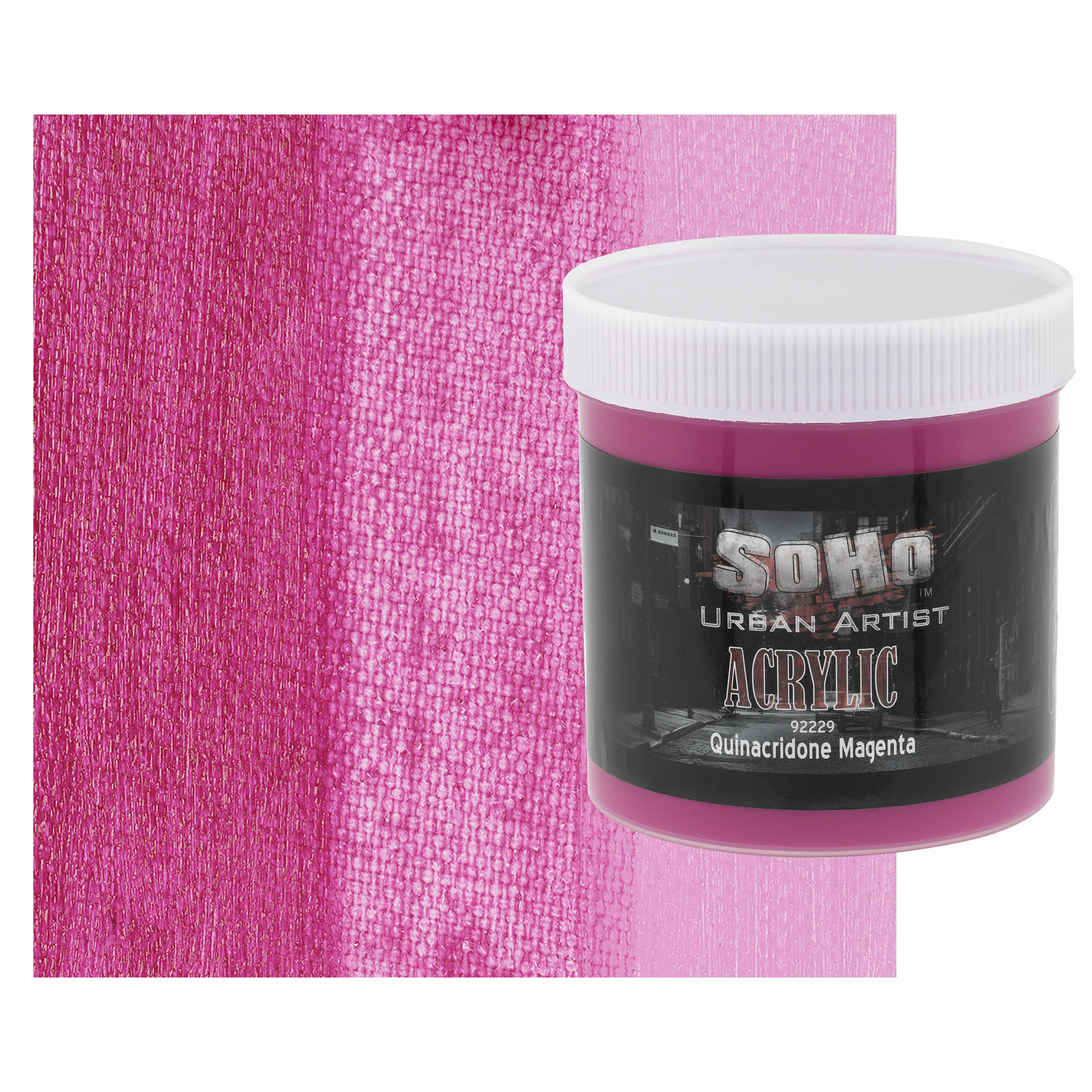 SoHo Urban Artist Heavy Body Acrylic Paint - 500 ml Jar - Quinacridone Magenta - Thick, Rich Color, Excellent Coverage, Professional Quality - Artists Acrylic Paint