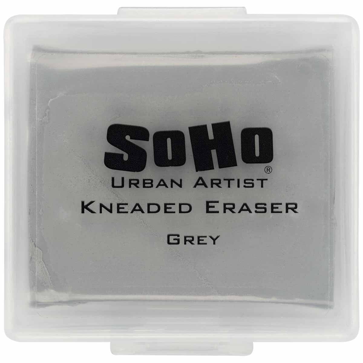 SoHo Urban Artist Kneaded Putty Eraser for Graphite Charcoal & Pastel, 20-Pack Medium Grey Eraser w/ Case, Soft Flexible Drawing Tool for Blending Highlighting & Detail Work, PVC & Latex Free