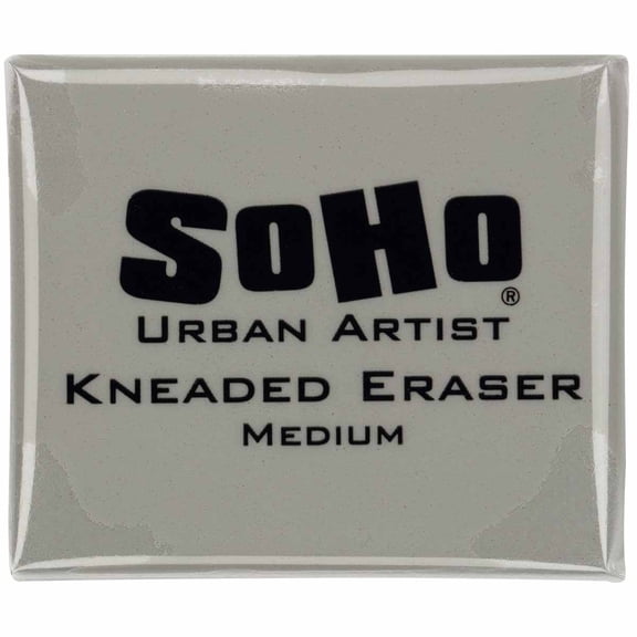 SoHo Urban Artist Kneaded Putty Eraser for Graphite Charcoal & Pastel, 5-Pack Medium Grey Eraser, Soft Flexible Drawing Tool for Blending Highlighting & Detail Work, PVC & Latex Free