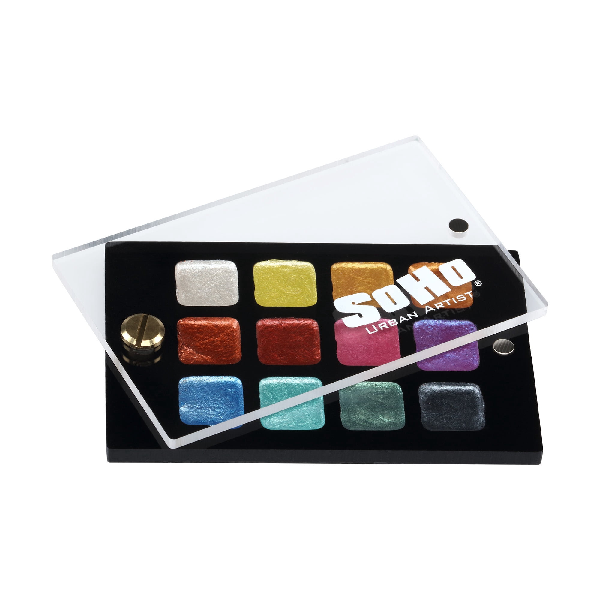 Multiple Pocket Paint SoHo Urban Artist Pocket Slide Metallic Watercolor Paint Set of 12 ...