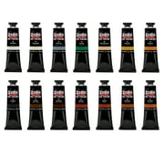 SoHo Urban Artist Oil Color Paint - Best Valued Oil Colors for Painting and Artists with Excellent Pigment Load for Brilliant Color - [Earth Tones - 50mL Tubes Set of 14]