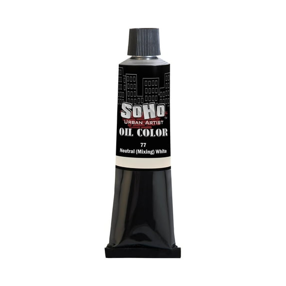 SoHo Urban Artist Oil Paint - Neutral White (Mixing), 170 ml Tube - Best Valued Oil Colors for Painting, Excellent Pigment Load