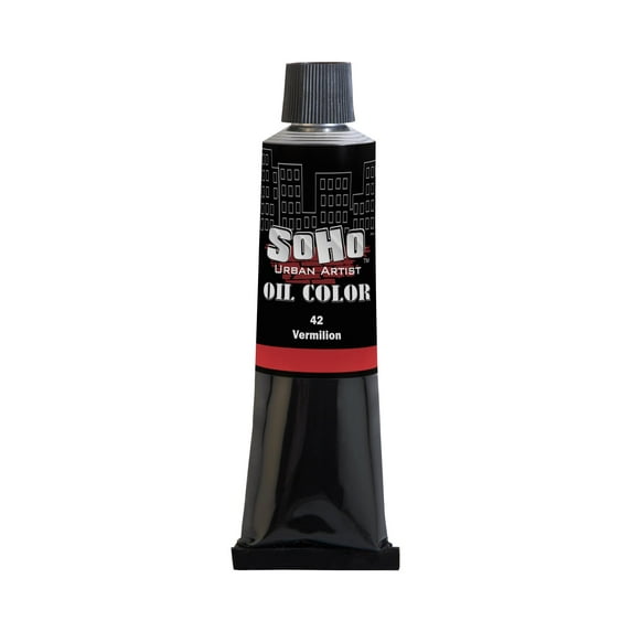 SoHo Urban Artist Oil Paint - Vermilion, 170 ml Tube - Best Valued Oil Colors for Painting, Excellent Pigment Load