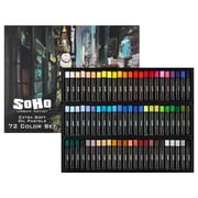 SoHo Urban Artist Oil Pastels Set of 72 - Extra Soft, Blendable, Highly Pigmented and Vibrant, Ideal for Artists & Professionals - Suitable for Drawing, Sketching, Layering, and Scraping