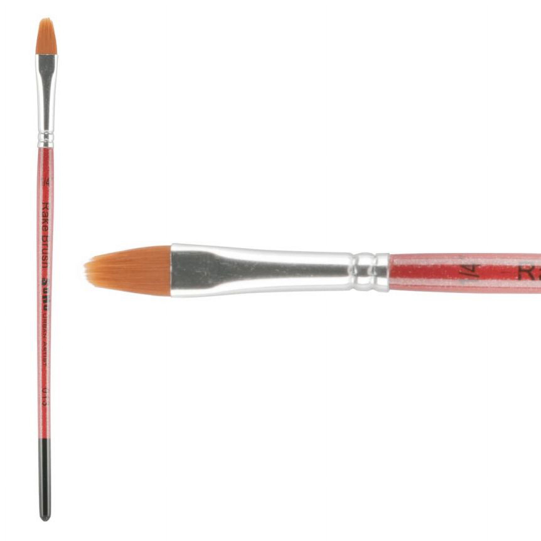 SoHo Urban Artist Paint Brushes Golden Taklon Rake ShortHandled 1/4"