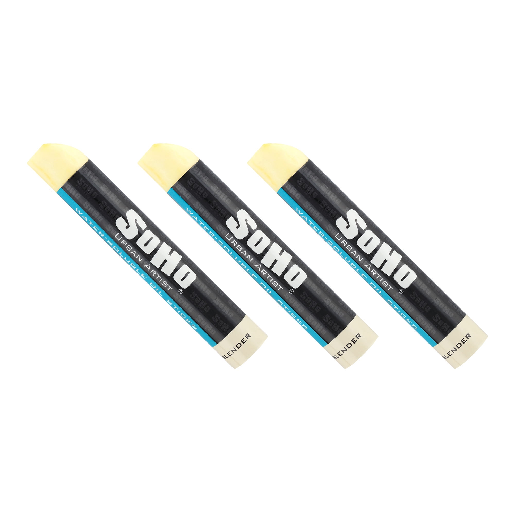 SoHo Urban Artist Water Soluble Oil Sticks for Artists – Colorless Blender Oil Paint Stick - 37 ml - 3-Pack - No Brushes or Solvents Needed, Paint Any Primed Surface, Water Clean-Up, Non-Toxic