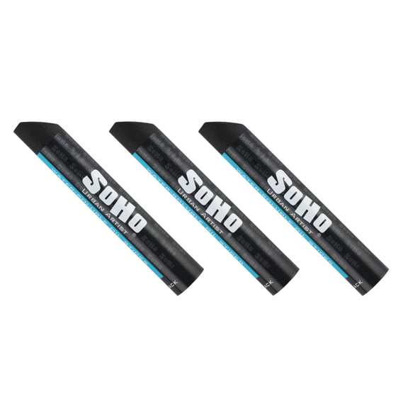 SoHo Urban Artist Water Soluble Oil Sticks for Artists – Ivory Black Oil Paint Stick - 37 ml - 3-Pack - No Brushes or Solvents Needed, Paint Any Primed Surface, Water Clean-Up, Non-Toxic, 4.8 x 0.78