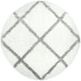 thumbnail image 1 of SoHome Carmela Tali Shag Geometric Area Rug, Ivory/Grey, 7' 10" Round, 1 of 5