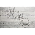 thumbnail image 1 of SoHome Cozy Living Grateful Thankful Modern Farmhouse Anti-Fatigue Kitchen Mat, Grey/Black, 17.5"x30", 1 of 9