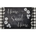 thumbnail image 1 of SoHome Cozy Living Home Sweet Home Buffalo Check Border Anti-Fatigue Kitchen Mat, Black/White, 20"x36", 1 of 7