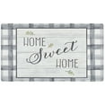 thumbnail image 1 of SoHome Cozy Living Home Sweet Home Farmhouse Buffalo Check Border Anti-Fatigue Kitchen Mat, Grey/Green, 20"x36", 1 of 7