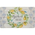 thumbnail image 1 of SoHome Cozy Living Lemon Wreath Gather Together Anti-Fatigue Kitchen Mat, 20"x36", Grey/Yellow, 1 of 8