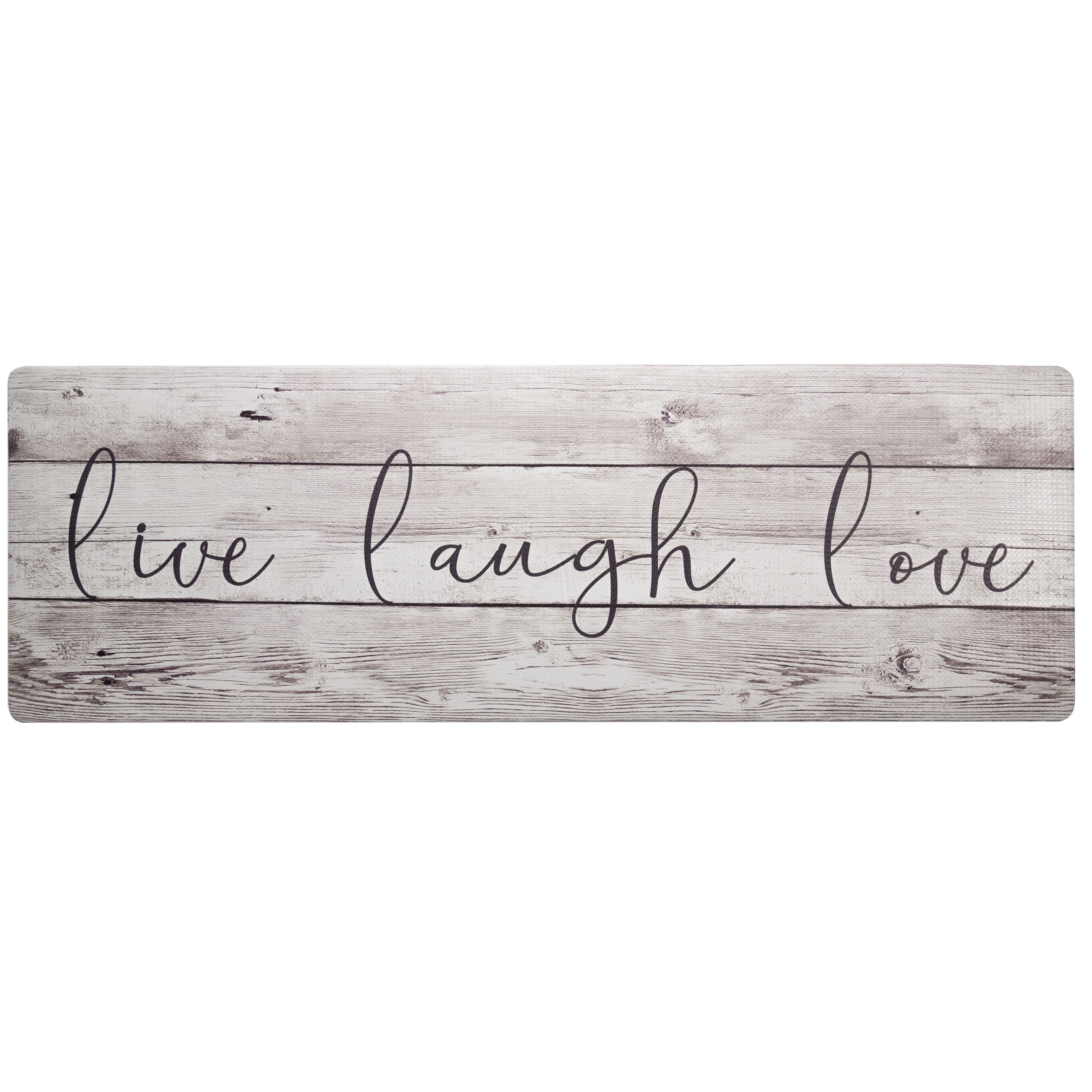 SoHome Cozy Living Live Laugh Love Runner AntiFatigue Kitchen Mat, Beige/Brown, 17.5"x55