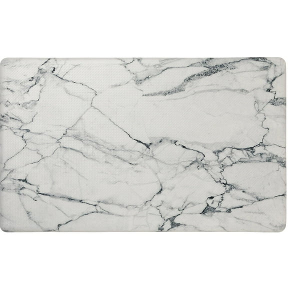 SoHome Cozy Living Modern Marble Anti-Fatigue Kitchen Mat, Grey/White , 17.5"x30"