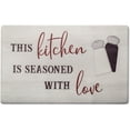 thumbnail image 1 of SoHome Cozy Living Seasoned with Love Anti-Fatigue Kitchen Mat, Grey/Red, 17.5"x30", 1 of 9