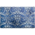 thumbnail image 1 of SoHome Cozy Living Watercolor Damask Anti-Fatigue Kitchen Mat, Blue/Gold, 17.5"x30", 1 of 9