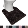 thumbnail image 1 of SoHome Spa Step Luxury Chenille Toilet Mat 20x22, Super Absorbent and Extra Soft Shag Bath Rug, Perfect Plush Carpet Mat for Children's Tub, Shower and Bathroom, Brown, 1 of 5