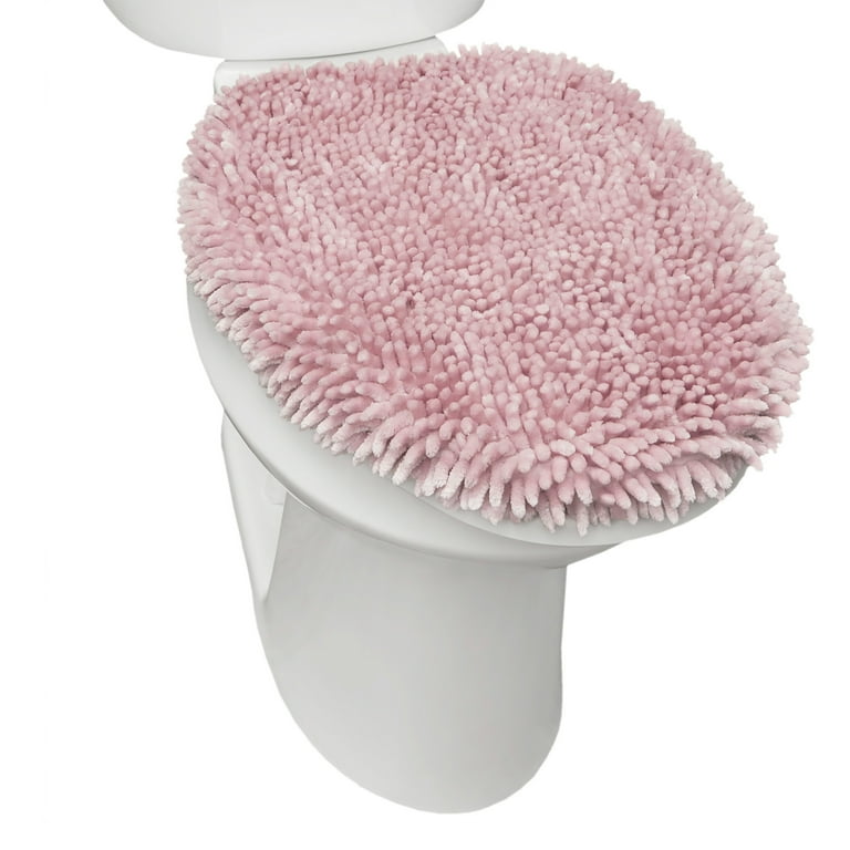 Pink elongated sale toilet lid cover