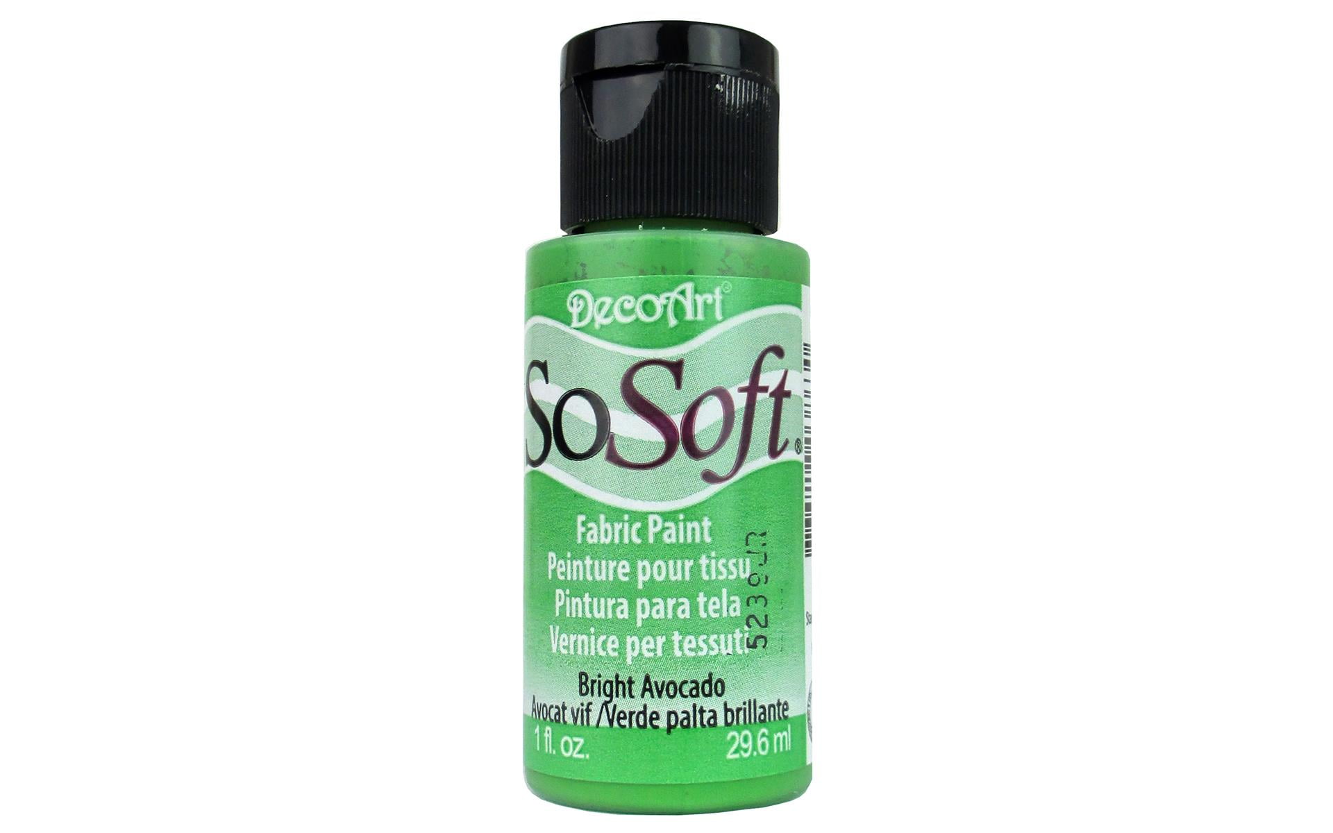 SoSoft Fabric Acrylic Paint 1oz-Avocado Green, Pk 6, Deco Art 