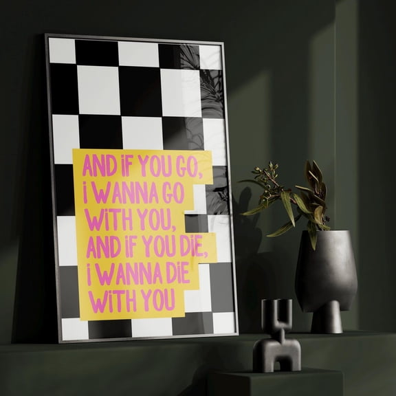 Soad Lyrics Poster Emo Checker Gallery Wall Art, 24x36 UNFRAMED
