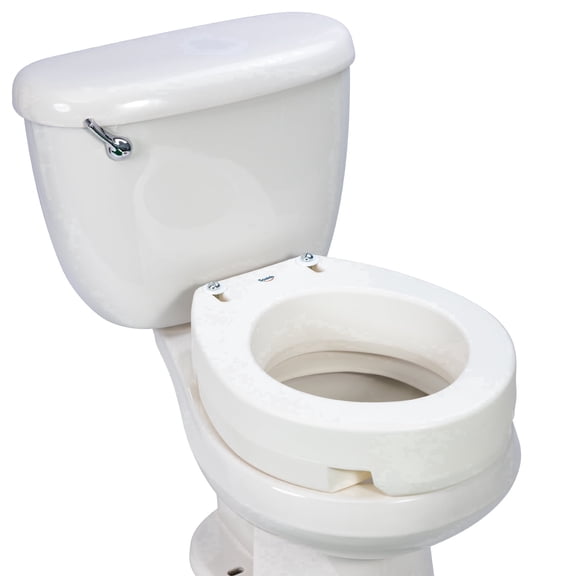 Soaids 3.5 Inch Raised Toilet Seat Risers for Seniors to Assist Sitting or Standing, Standard Round
