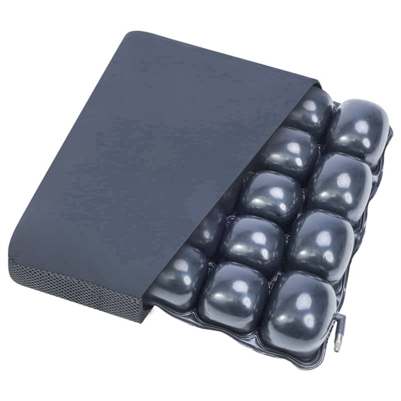 Soaids Inflatable Pressure Relief Air Cell Cushion for Wheelchair & Mobility Scooter, Breathable Cooling Seat Cushion for Pain Relief, Anti Bedsores, Long Sitting, Medical & Office Use (16" x 16")