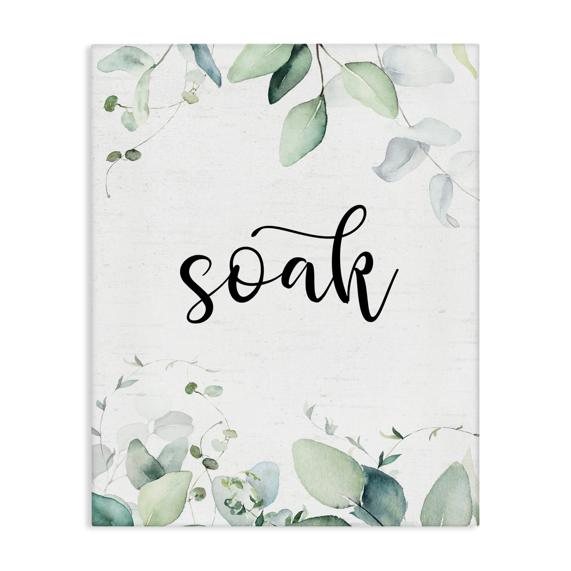 Soak Leafy Herbs Canvas Wall Art, design by Lettered and Lined