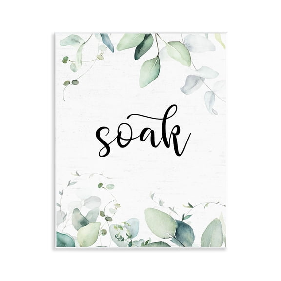 Soak Leafy Herbs Wall Plaque Art, design by Lettered and Lined