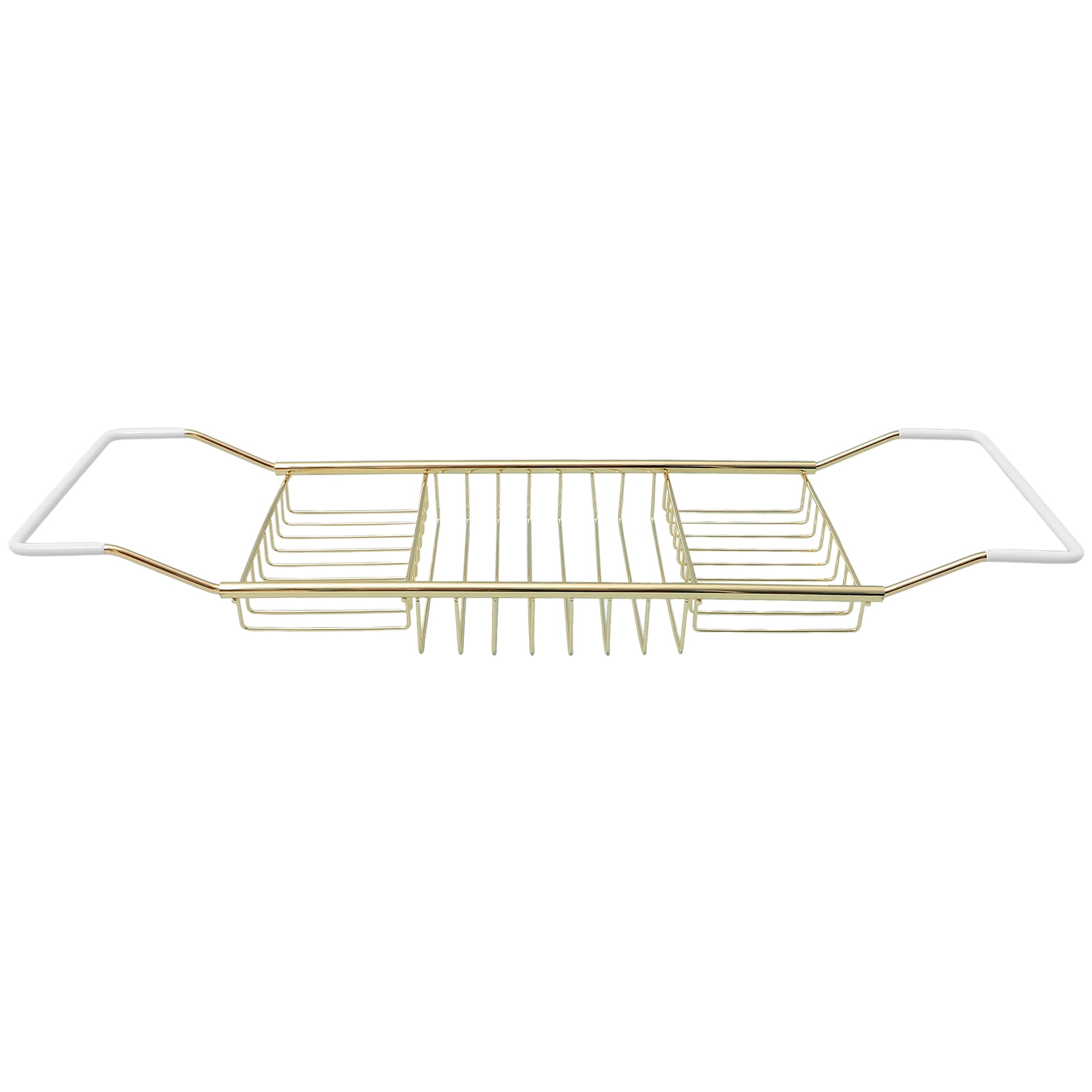 NUOLUX Golden Stainless Steel Bathtub Holder Adjustable Storage Rack ...