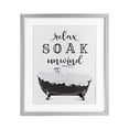 thumbnail image 1 of Soak Unwind Bubble Bath Gray Framed Print Under Glass, design by Lettered and Lined, 1 of 10
