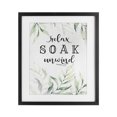 thumbnail image 1 of Stupell Industries French Country Soak & Unwind with Leaves Black Framed Print Under Glass, 13 x 16, by Lettered and Lined, 1 of 6