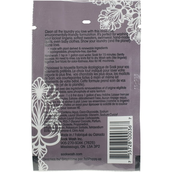 Soak Wash Single Use Sample Size 48/Pkg-Lacey