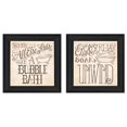 thumbnail image 1 of Trendy Decor4U "Soak & Unwind" 2-Piece Vignette By Deb Strain, Black Frame, 1 of 3