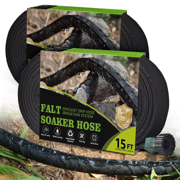 Soaker Hose for Garden Beds, Drip Irrigation Hose Save 80% Water,Garden Drip Watering Hoses for Irrigation System,Leakproof Watering Garden Hose with Holes Easy Gardening Yard Work Sprinkler Hose