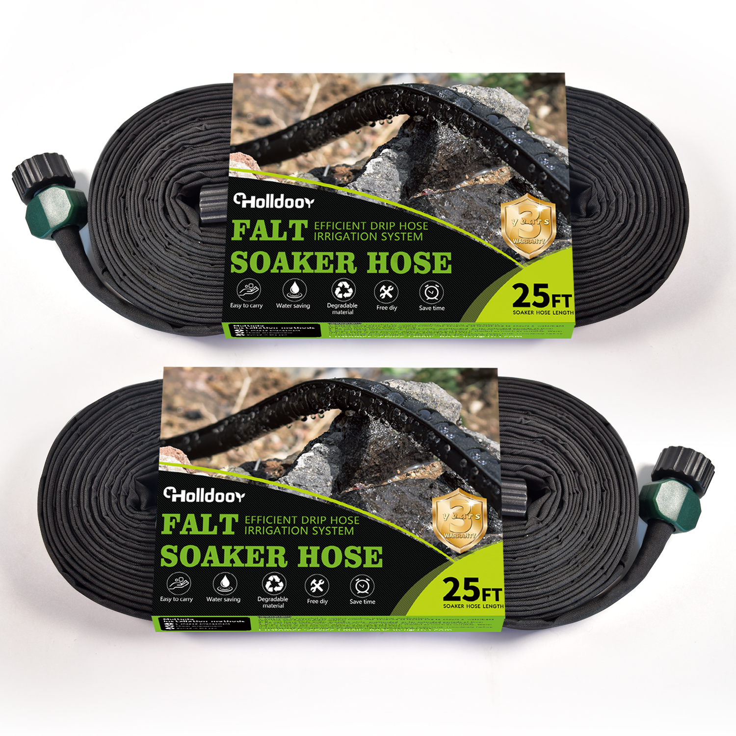 Soaker Hose for Garden Beds, Drip Irrigation Hose Save 80 Water,Garden