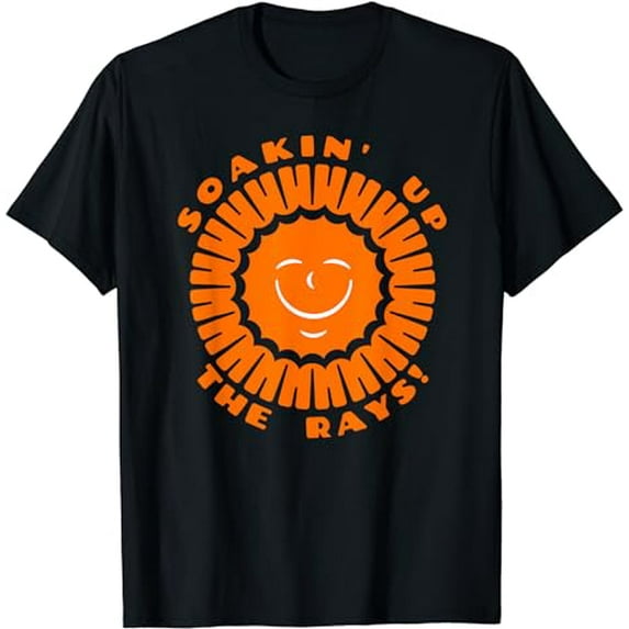 Soakin' Up The Rays! - Happy Face Summer Sunshine Vacation T-Shirt