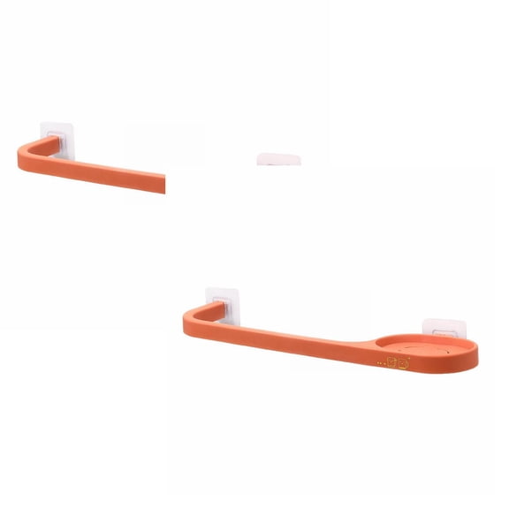 Soap And Sponge Holder For The Kitchen Sink Wall Mounted Towel Rack Hanging Plastic Towel Bar Storage Rack Bathroom Rack Single Bar Bath Towel Rack