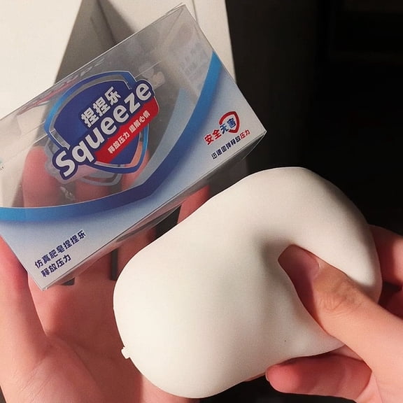 Soap Ball Stress Ball - Crunchy Round Block Filling Squeeze Ball for ASMR Sensory & Stress Relief, Anti-Anxiety Fidget Tool for Adults