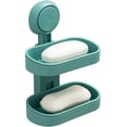 thumbnail image 1 of Soap Bar Holder Soap Dish for Shower Suction Cup Wall Mounted NO-Drilling Self Draining Removable Waterproof Strong Vacuum Suction Bar Sponge Holder for Bathroom Bathtub Kitchen Sink, 1 of 18