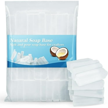 Soap Base Natural - DIY- Clear Glycerin Base for Soap Making Melt and Pour Organic Glicerina para Hacer Jabones Foaming Additives Odorless Good Cleaning Ability Soap Making Supplies-1Pack