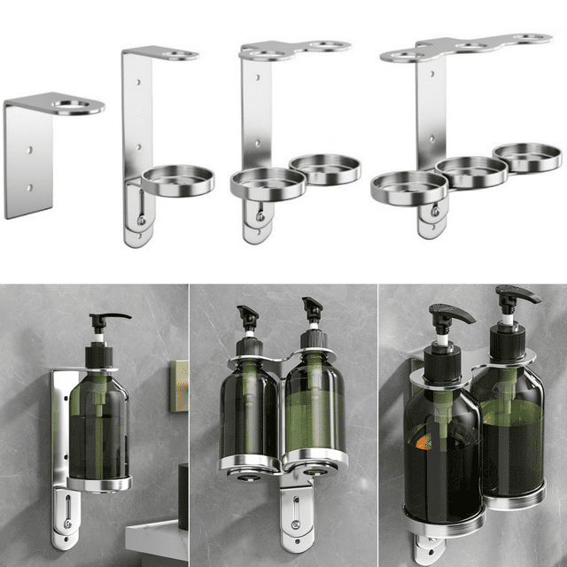 Soap Bottle Dispenser Holder Wall Mounted, Hand Pump Bottles Dispenser 