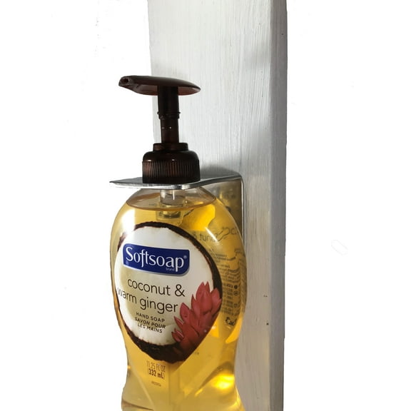 Soap Bottle Holder, Stainless Steel Hanger which Mounts to Wall with 1-1/8" Hole: Made in U.S.A