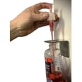 thumbnail image 1 of Soap Bottle Holder, Stainless Steel Hanger which Mounts to Wall with 1" Hole: Made in U.S.A., 1 of 10