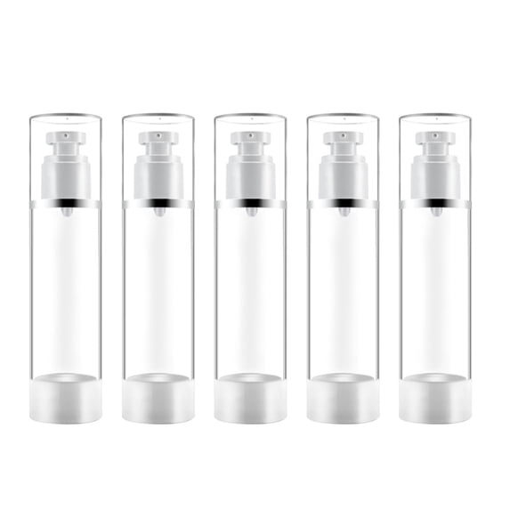 5pcs Pump Bottles for Travel 100ml Lotion Dispenser Refillable Transparent Plastic Storage