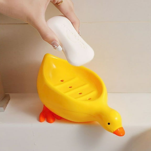 Soap Box Bathroom Sink Storage Soap Box(One Size,Yellow)