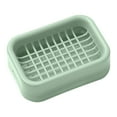 thumbnail image 1 of Soap Box with Drainage Tray, Double Layer Soap Dish Holder, Bathroom Toilet Soap Storage Rack, Punch Design Ventilated Soap Saver, Household Kitchen Organizer,, 1 of 2