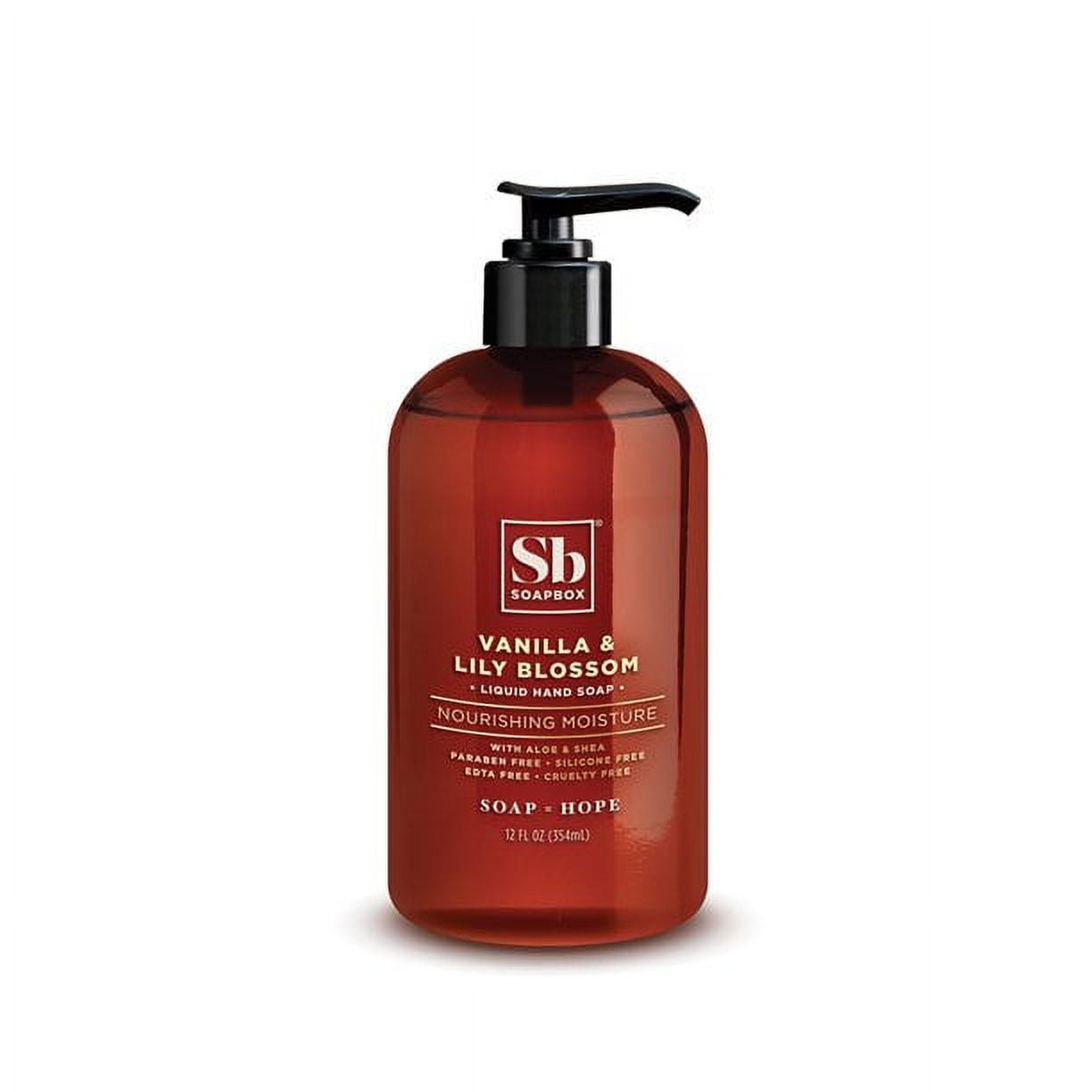 Soap Box Nourishing Moisturizer Liquid Hand Soap, Vanilla & Lily Blossom, 12 oz, 2 Pack