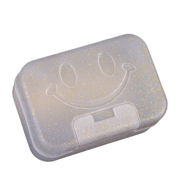 Soap Box Travel Soap Box Fashionable and Durable Buckle Easy to Clean Suitable for Bathroom and Kitchen Cute Smiley Design